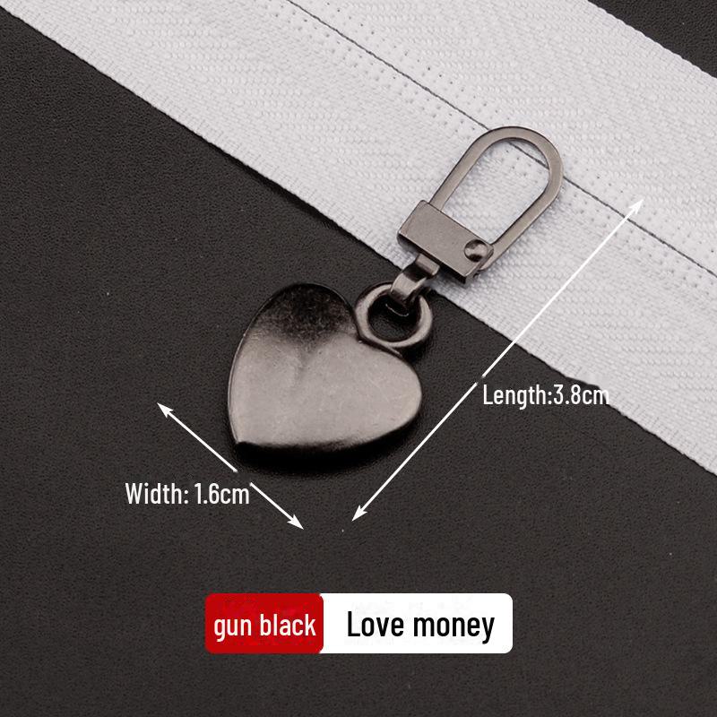 Metal Zipper Pull Tab with Removable Head for Clothing Repair and Accessories