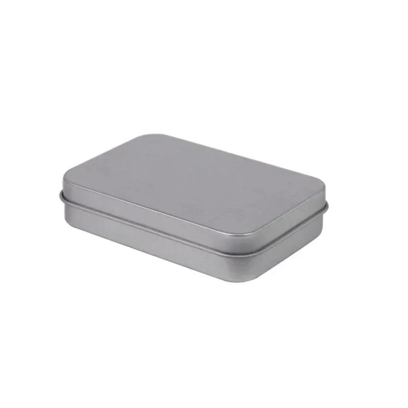 1 шт. металлический оловянный серебристо-черный флип-ящик для хранения инструментов, денег, монет, конфет, ключей, визиток, ящик для хранения