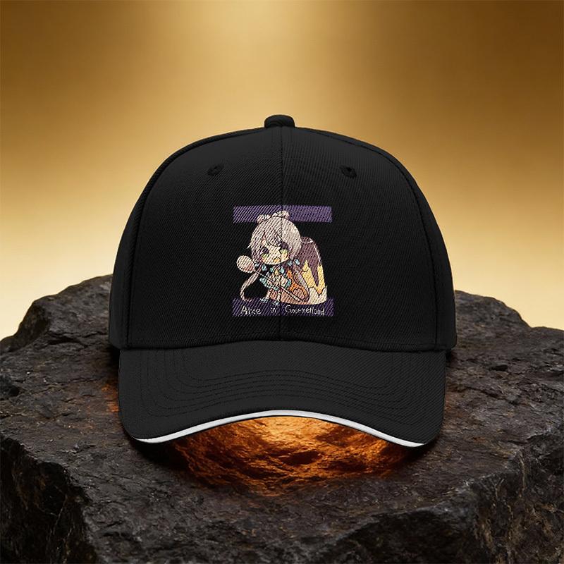 Alice'S Food Country Style Anime Hat Unisex Printed Baseball Cap Sandwich Duckbill Cap Sports Hat Suitable for Daily Com