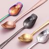 Long Handle Coffee Spoon Stainless Steel Rose Stirring Spoon Unusual Flower Scoop Tiny Teaspoon for Dessert Ice Cream Nice Gift