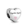 925 Silver Heart Series Four Leaf Clover Charms DIY Bracelet Necklace Jewelry Gift for Women Sister Friendship