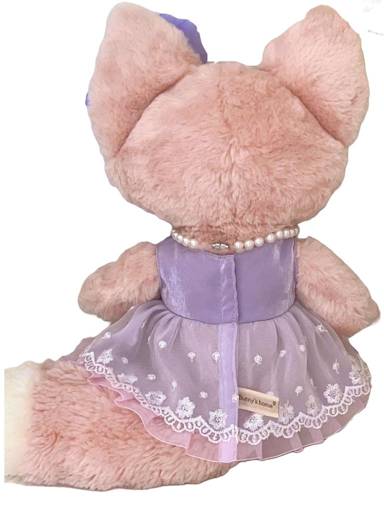 Плюшевая кукла Stella Lou, размер S, фиолетовое кружевное платье с лентой и жемчугом, подходит для Cookie Ann и костюма в стиле принцессы, маленькая, ожерелье, Rinabelle,