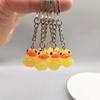 Mini Hyaluronic Acid Ducks Lovers Keychains Little Yellow DUCK Key Chain Car Keyring