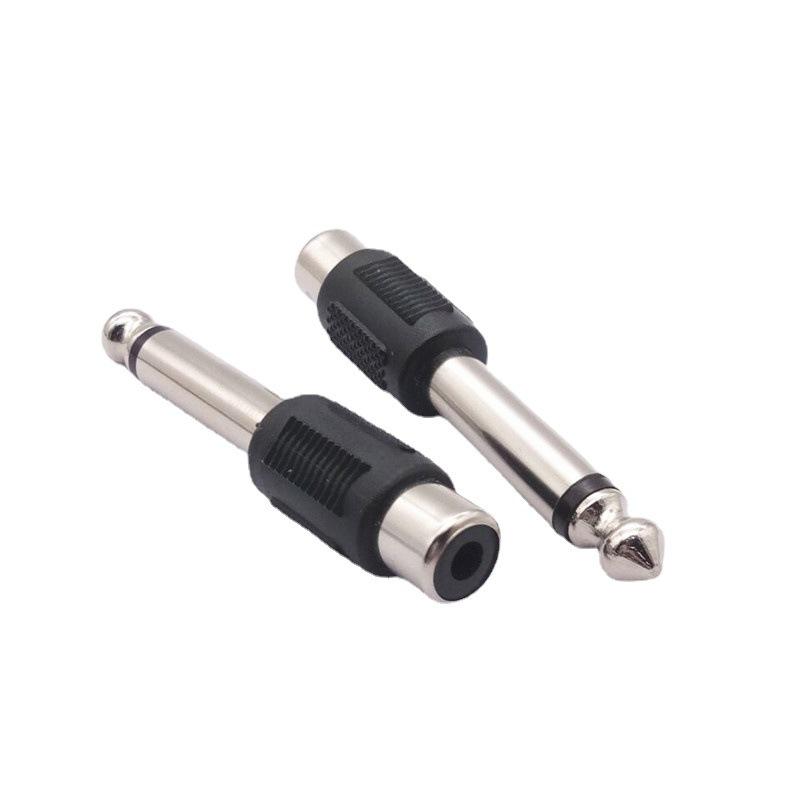 6.35mm Male to RCA Female Audio Adapter Plug for Mono Mixer
