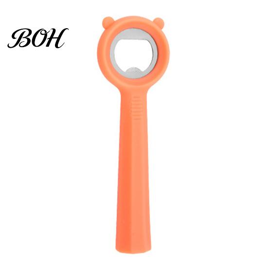 Small Desktop Bottle Opener Cute Bear Opener, Stainless Steel Beer Cap Remover with Non Slip Handle, Portable Kitchen Bar Tool for Soda, Gift