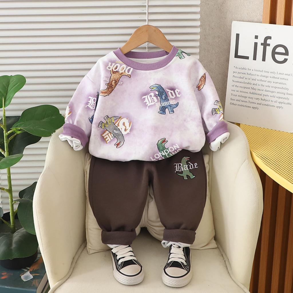 Детский повседневный комплект с длинным рукавом, удобные наряды для повседневной носки