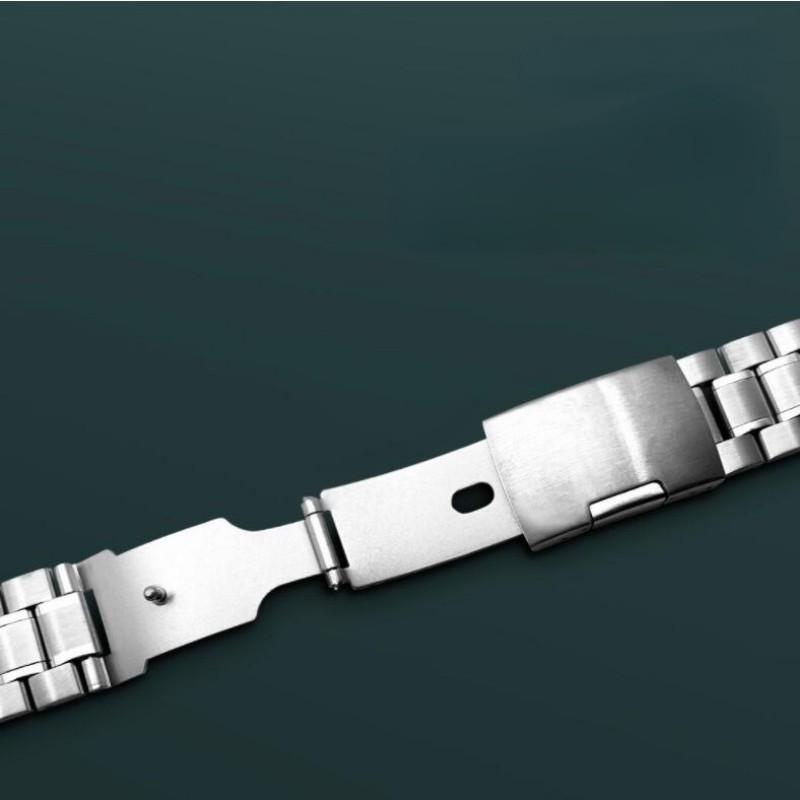 18 мм 19 мм 20 мм 21 мм 22 мм 24 мм Ремешок для часов из нержавеющей стали с литыми изогнутыми концами, раскладывающаяся застежка для универсального браслета для часов