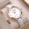 SKMEI Кожаный ремешок Ультра арабский легко читаемый белый женские часы для старшей школы, стильный, простой, ремешок, часы, повседневный, деловой, тонкий, легкий,