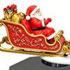 Compact Christmas Table Ornament Floating Santa Sleigh, Flying Sleigh Magnetic Levitation Display, Holiday Party Centerpiece Claus Tabletop Decor for