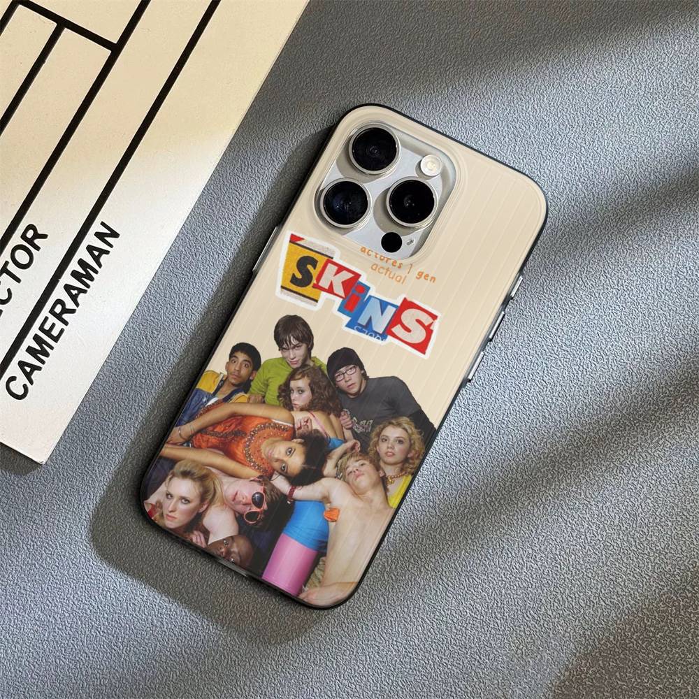 Чехол для телефона 'Скинс' (Фильм/Сериал) для Phone 17 16 15 14 13 12 11 Pro Max Plus Pro Air, задняя крышка с гофрированной полосой