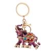 Thai Drip Oil Diamond War Elephant, Creative 3D, Elephant Car Keychain, Pendant, Small Gift