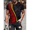 Striped Pattern Tees Summer Bear Deer Animal T Shirts Men Streetwear 3D Print T Shirt Fashion O Neck Short Sleeve Tops