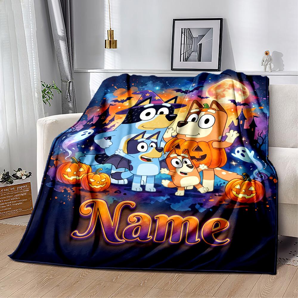 Halloween Night Adventure Personalized Name Blanket Gift Personalized Blanket Soft Warm Cozy Perfect for Living Room Chair Office Office Chair