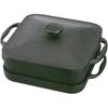 Iwachu Square Pan, Black, Dimensions (cm): 30.5 X 24.5 X 3.5 (H) (Shallow) / 8.5 (H) (Deep), Induction Compatible, 21700, Nanbu Ironware, Two-Handled