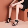 Женские сандалии-гладиаторы с открытым носком и вырезом на высоком каблуке, модная сексуальная обувь для женщин, сандалии 2024 года, новые туфли в странном стиле