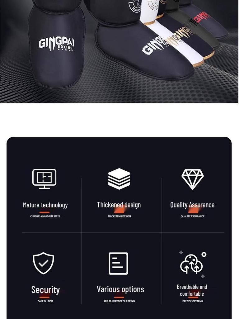 Защита голени и стопы для взрослых и детей для боевых искусств с защитой голеностопа - Идеально для тренировок по боксу, саньда и муай-тай