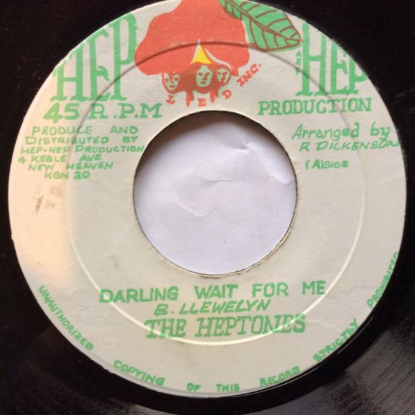 7-дюймовая пластинка HEPTONES Darling Wait For Me 6357 Hep Hep Product 1977 Ямайка Регги Ска Даб Б/у