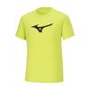 Тренировочная футболка с коротким рукавом, большой лимонный логотип 32MAA155, отводящая влагу, быстросохнущая, зеленая, XL,