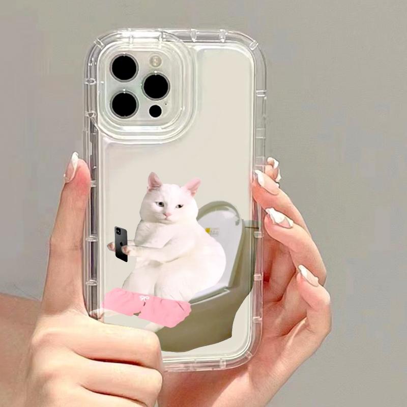Солнцезащитные очки Кот Собака Чехол для телефона для iPhone 11 Чехол iPhone 16 15 14 13 12 Pro Max XR XS X 8 7 Plus SE Прозрачный противоударный чехол