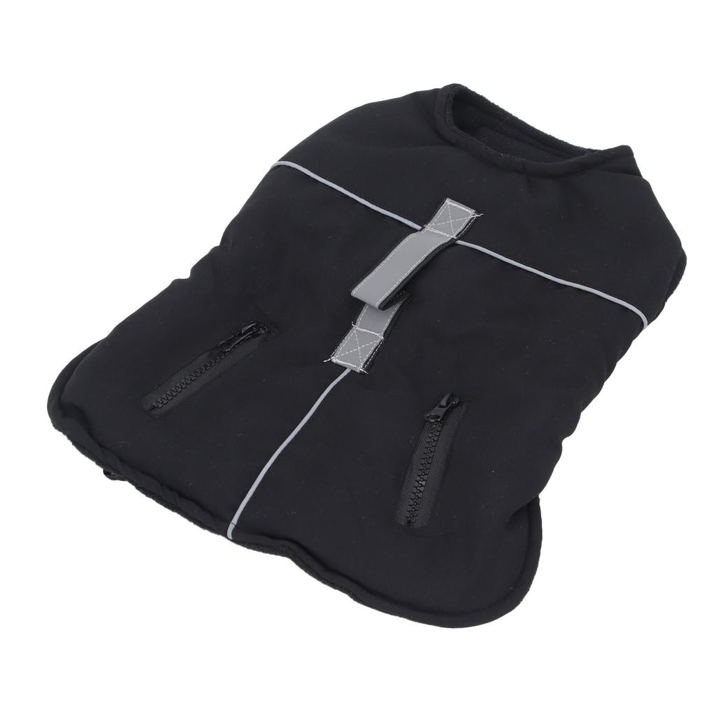 Собачья куртка Водостойкая собачья флисовая куртка Теплый собачий жилет для холодной погоды со светоотражающими полосами для