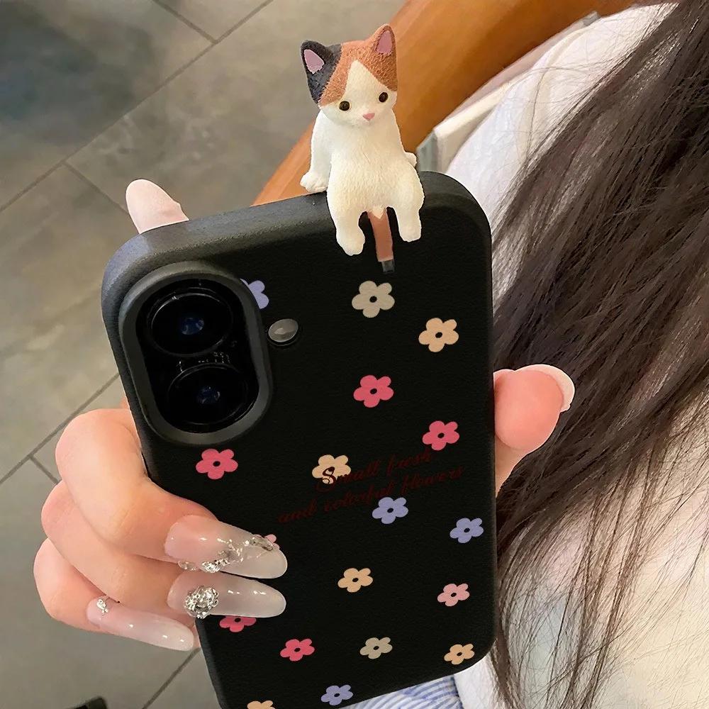 3D Милый Кот Такса Личи Рисунок Чехол для Телефона Для iPhone 17 16 15 14 13 12 11 Pro Max X XS XR 17 Air 16 Plus Мягкий ТПУ Чехол