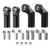 4Pcs RC Car Ball Joint for 1/10 Model Car M4 Metal CW Positive Thread 7.0 Tool 2 Curved 2 Straight