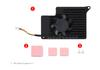 Вентилятор охлаждения Raspberry Pi 5 с радиатором и термопрокладкой