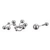 60pcs/set Titanium Steel Tongue Lip Nose Navel Ring Body Piercing Jewelry Set