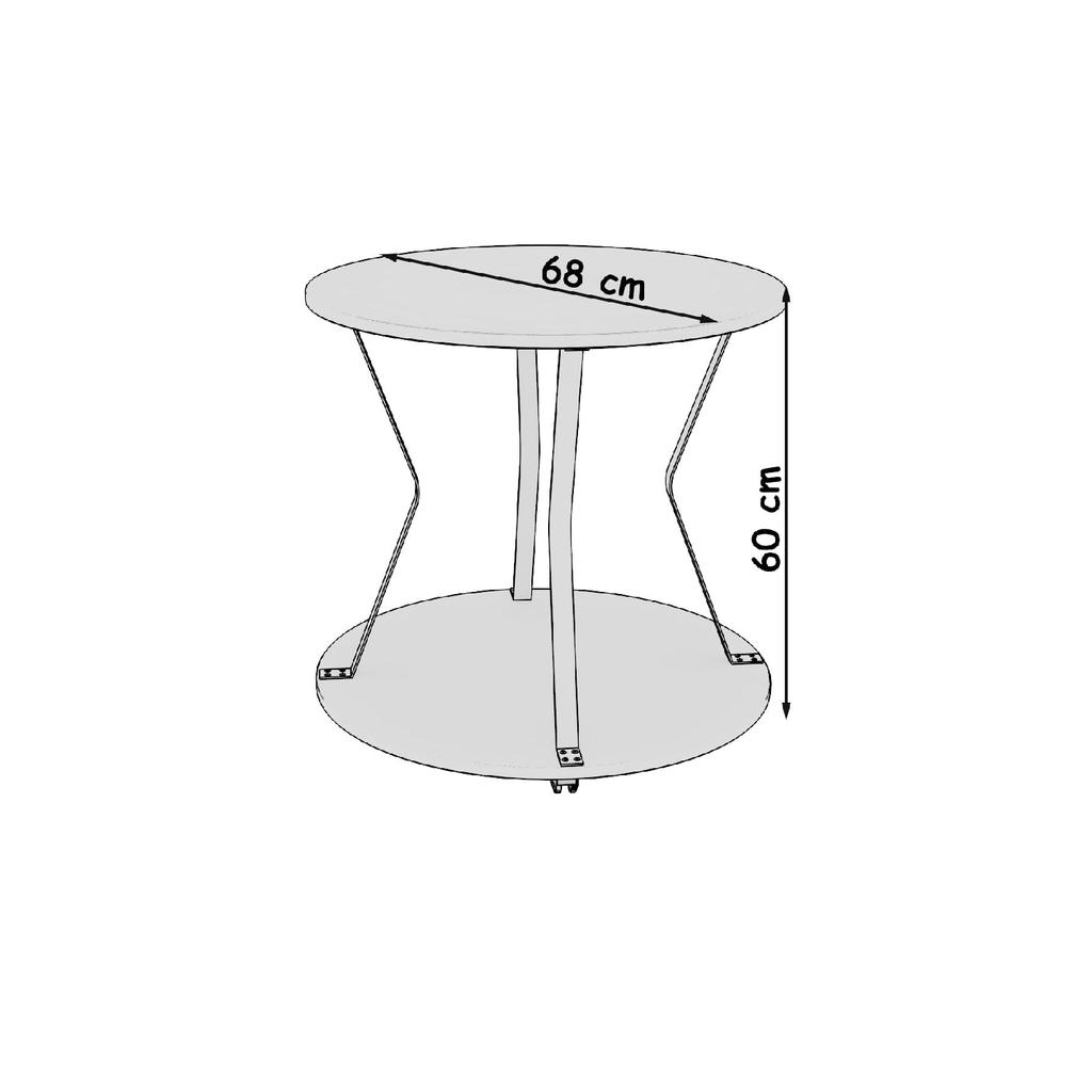 Декоративный стильный дизайн журнального столика черного цвета