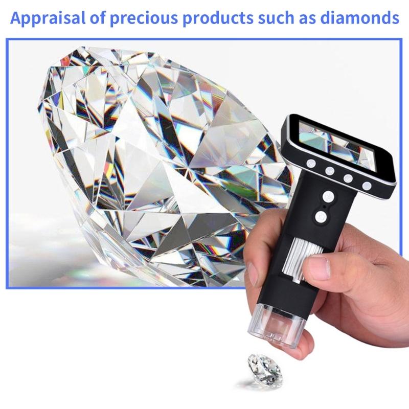 Portable Digital Magnifying Glass for Children with 500X and 500X Zoom Level 3.5 Inch Display Ideal for Outdoor Discovery