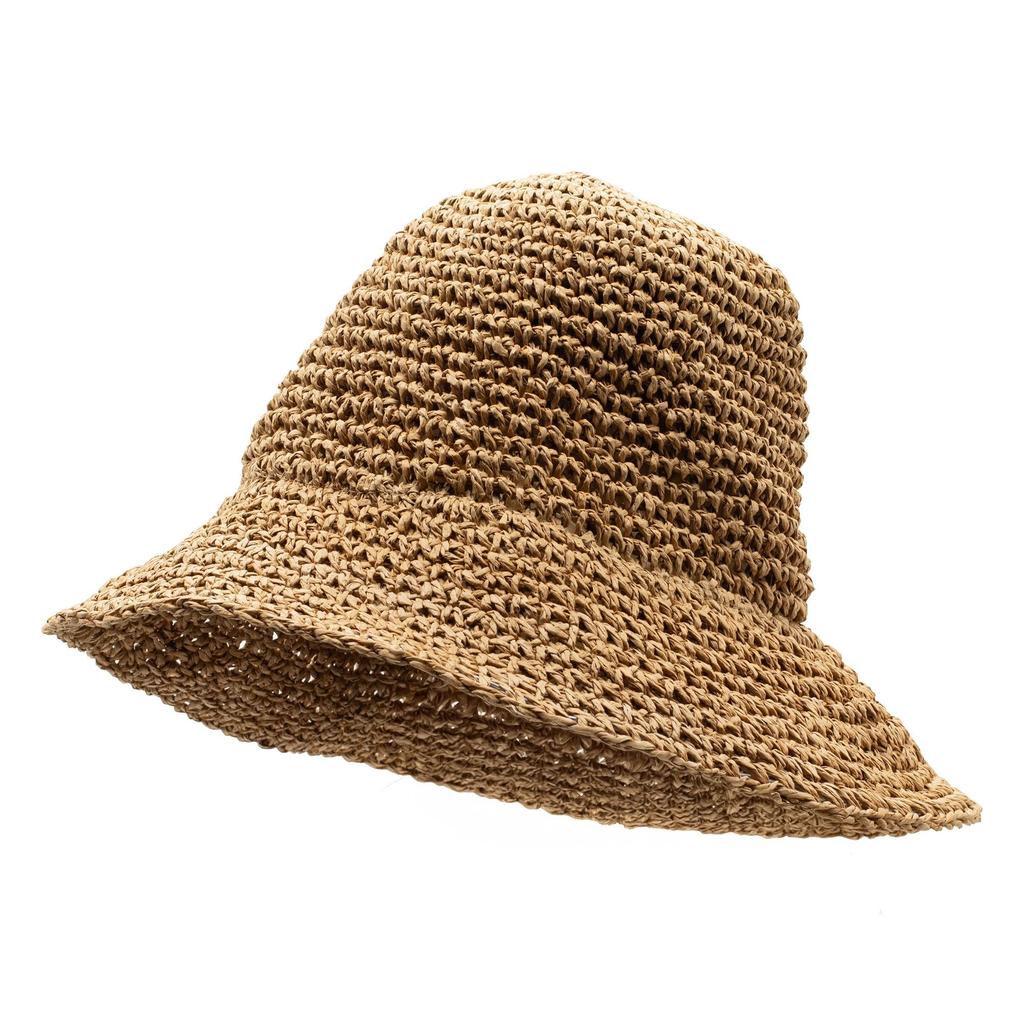 Nomad Sari Floppy Straw Sun Hat – Natural Coffee