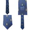 Used HERMES Tie Shane Dunkle Pattern Owl Silk Navy Suit