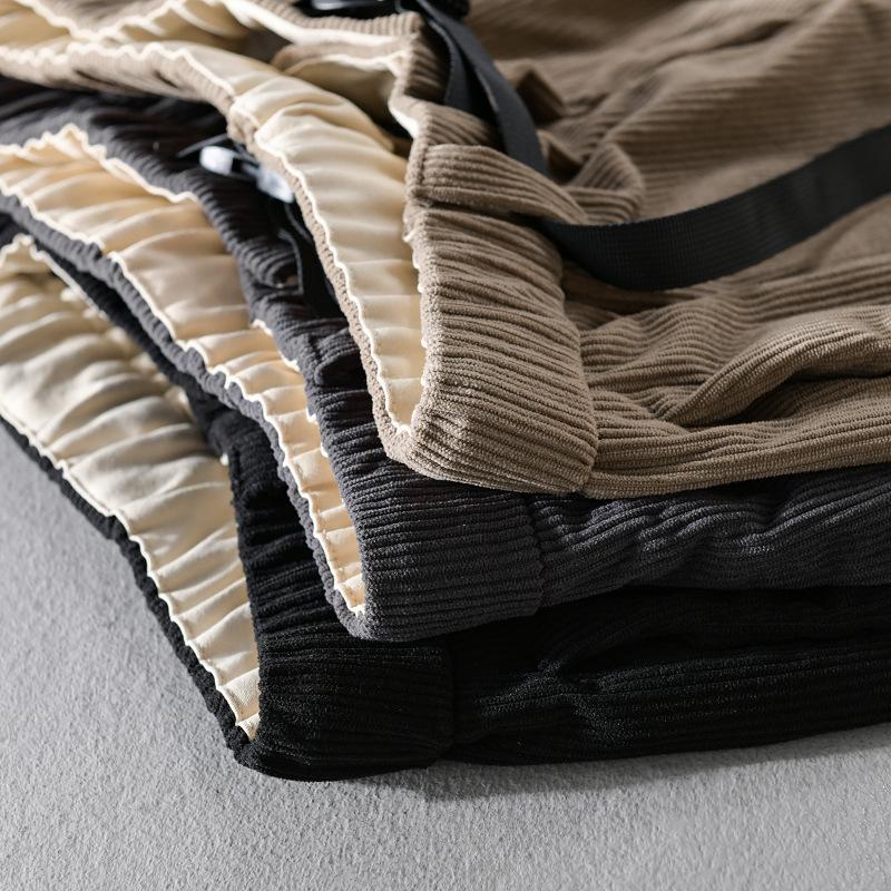 Осенние мужские брюки в стиле ретро, вельветовые брюки, повседневные длинные брюки с эластичной резинкой на талии, прямые мужские брюки