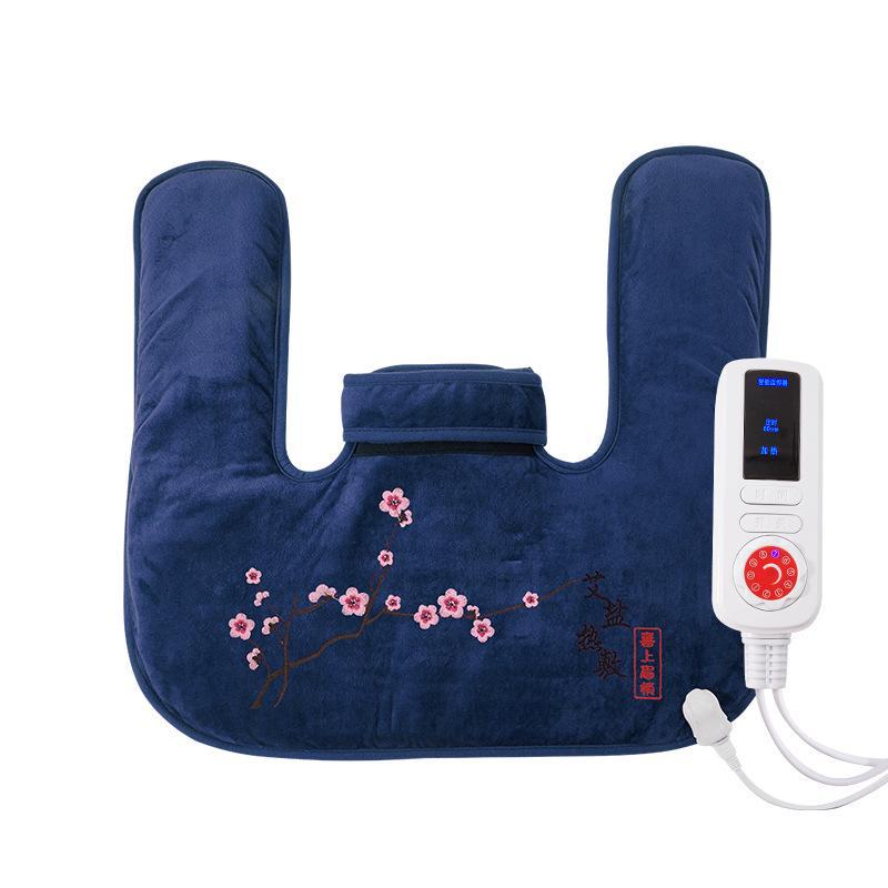Electric Heating Shoulder and Neck Therapy Pad with Moxa Salt and Coarse Sea Salt Compress