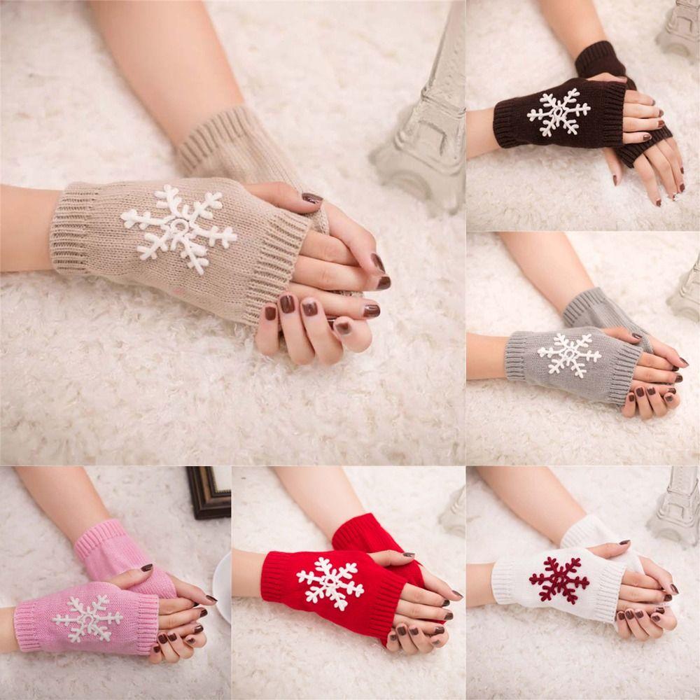 Soft Knitted Gloves Keep Warm Mittens Fashion Half Finger Gloves Men Women