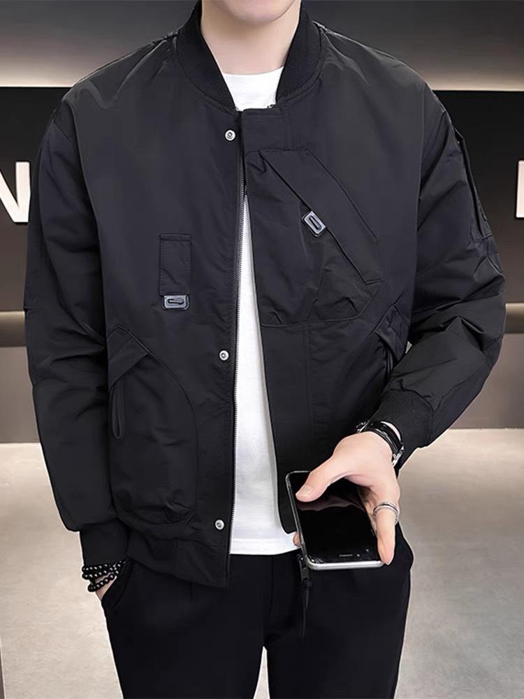Стильная мужская куртка-бомбер: Весна/Осень 2025 - Модный, Высококачественный, Повседневный Бейсбольный Стиль