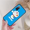 Black Case for iPhone 16 15 Plus 14 13 12 11 Pro 8 6 SE XR XS Max P30 Nova 5T Y5P Y6 Y7 Y8P Y9 Realme C30 C33 C31 W-55 Cute Doraemon