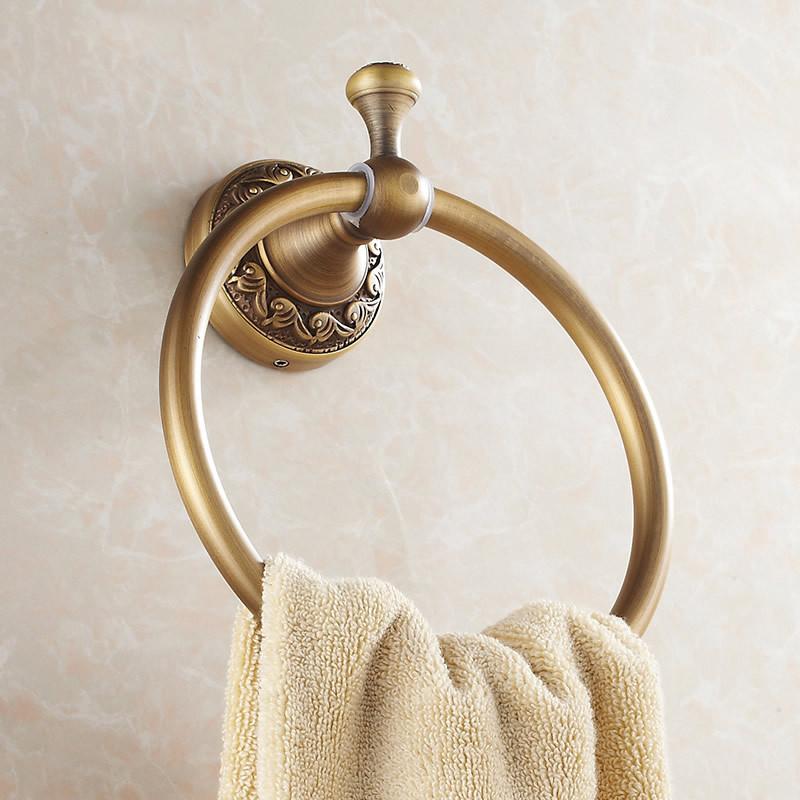New Arrival Euro Style Wal-mount Antique Bronze Towel Ring Classic Bathroom Accessories Bath Towel Holder Bath Hardware 3707F
