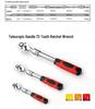 Телескопический набор трещоточных ключей - 72 зуба, 1/2", 3/8", 1/4"