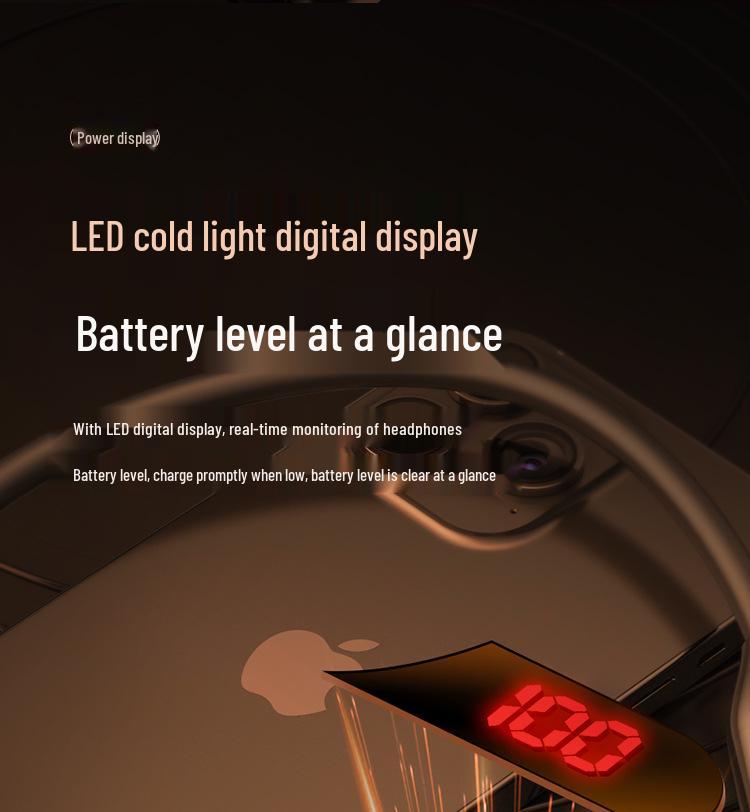 Спортивные Bluetooth-наушники-ожерелье BT-8 со слотом для карты, аккумулятором большой емкости, цифровым дисплеем и шумоподавлением