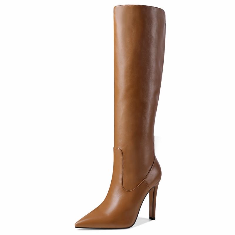 Черные высокие сапоги в стиле вестерн для женщин, сексуальные элегантные сапоги на высоком каблуке, зимние и весенние женские сапоги до колена, длинные туфли челси для женщин