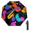 1 шт. Автоматический зонт с усиленным каркасом и водонепроницаемой тканью для ежедневной защиты в путешествиях, в стиле, вдохновленном граффити