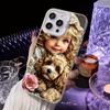 Girl Dog Puppy White Translucent Mobile Phone Case for iPhone 17 16 15 14 13 12 11 X XR XS Air Pro Max Plus Colorful Cover