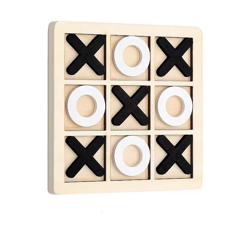 Xo Board Game Wooden Board Toy Parent-child Interaction Children's Game Development Intelligence Puzzle Desktop Toy Chess Gifts