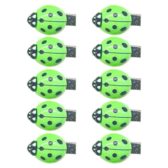 10 шт. Женские заколки для волос Нескользящие зубцы Декор божья коровка Шпильки Челки Пучки Косы Многоцелевая укладка