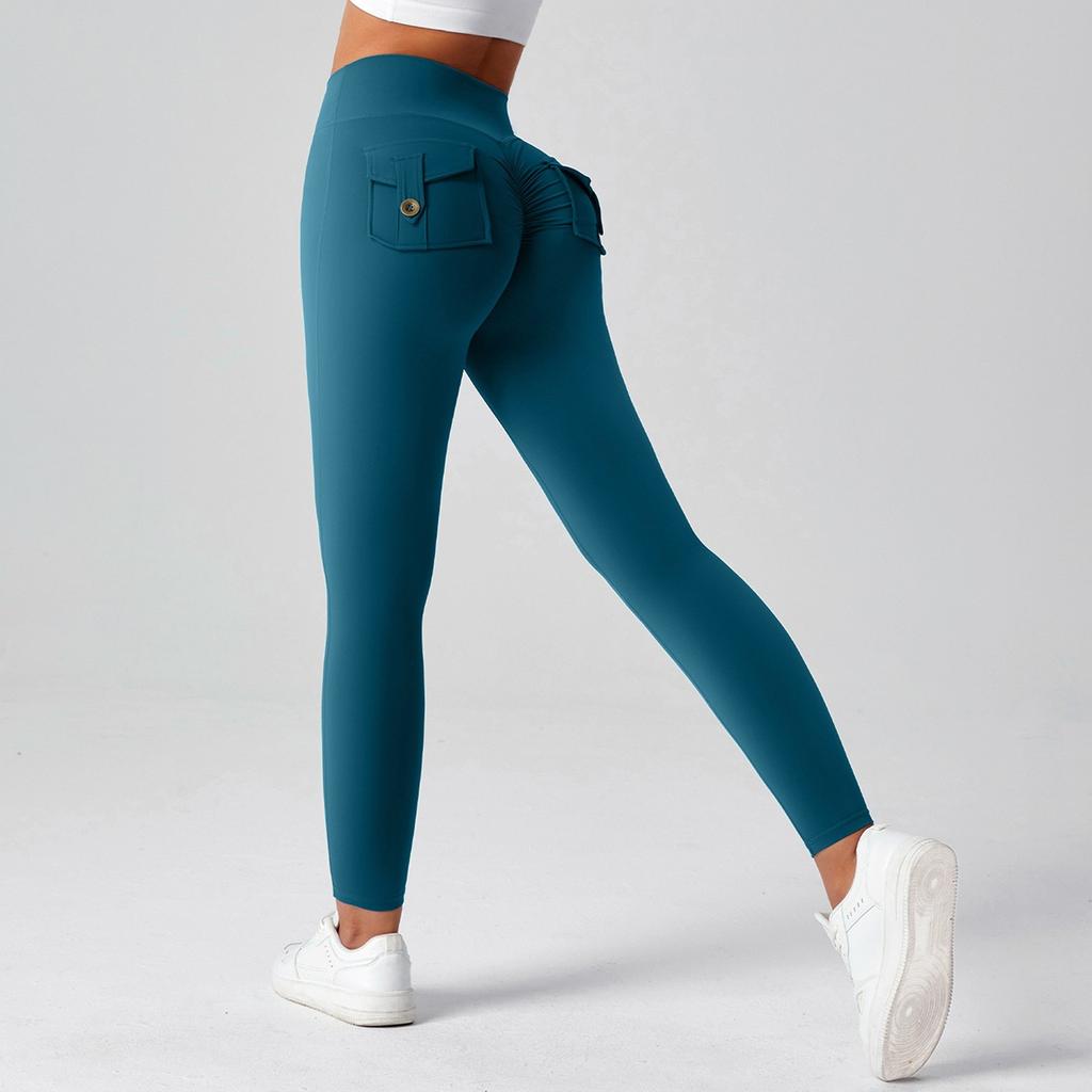 Женские модные однотонные штаны для йоги с высокой талией, узкие спортивные штаны для фитнеса
