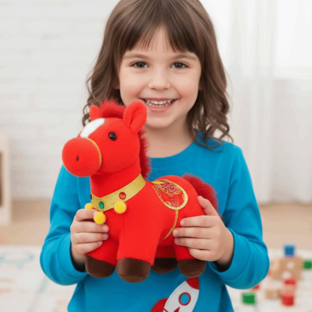 Mascot Dolls Stuffed Horse Toy Good Luck Zodiac Pony Figurine 2026 Horse Plush Doll  Year of Horse