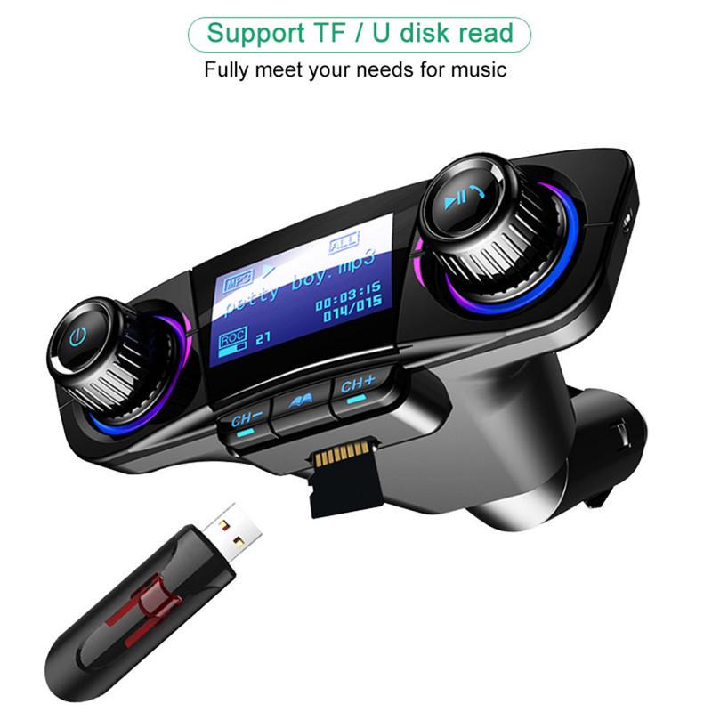 Автомобильный FM-передатчик Visionb BT, MP3-плеер, комплект радиоадаптера громкой связи, USB-зарядное устройство