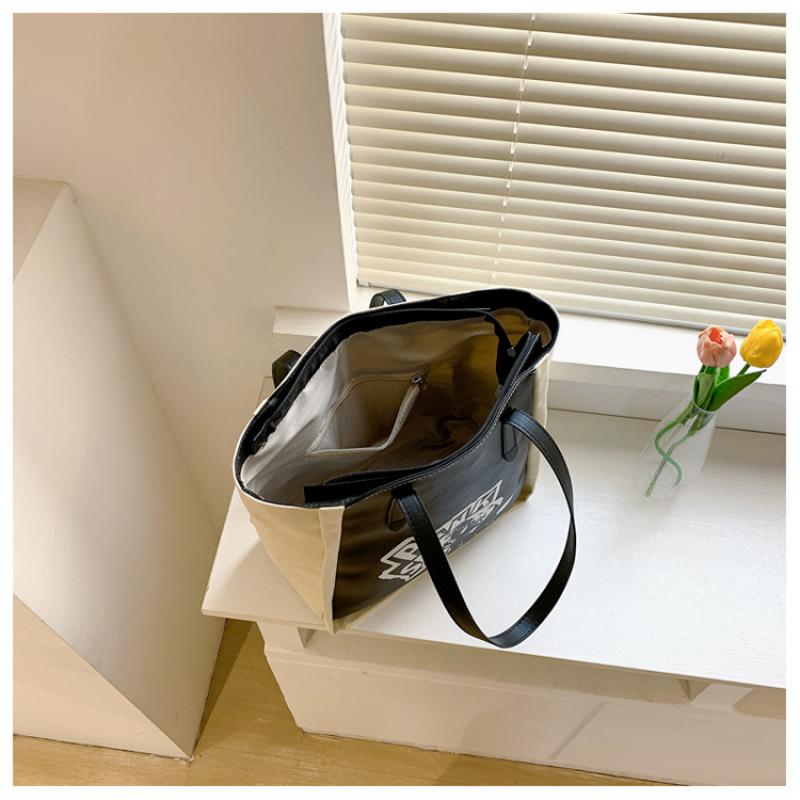 Холщовая сумка-тоут, женская сумка через плечо, большая вместительная студенческая сумка с героями мультфильмов