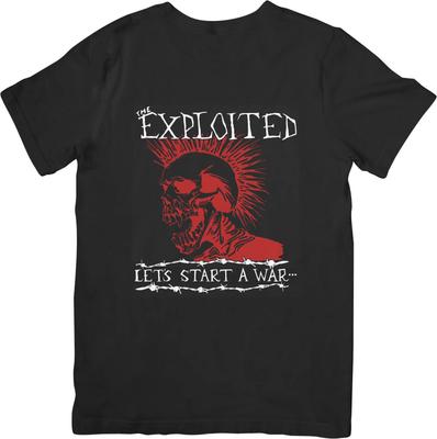 The Exploited Music Футболка унисекс из качественного хлопка черного цвета для мужчин и женщин